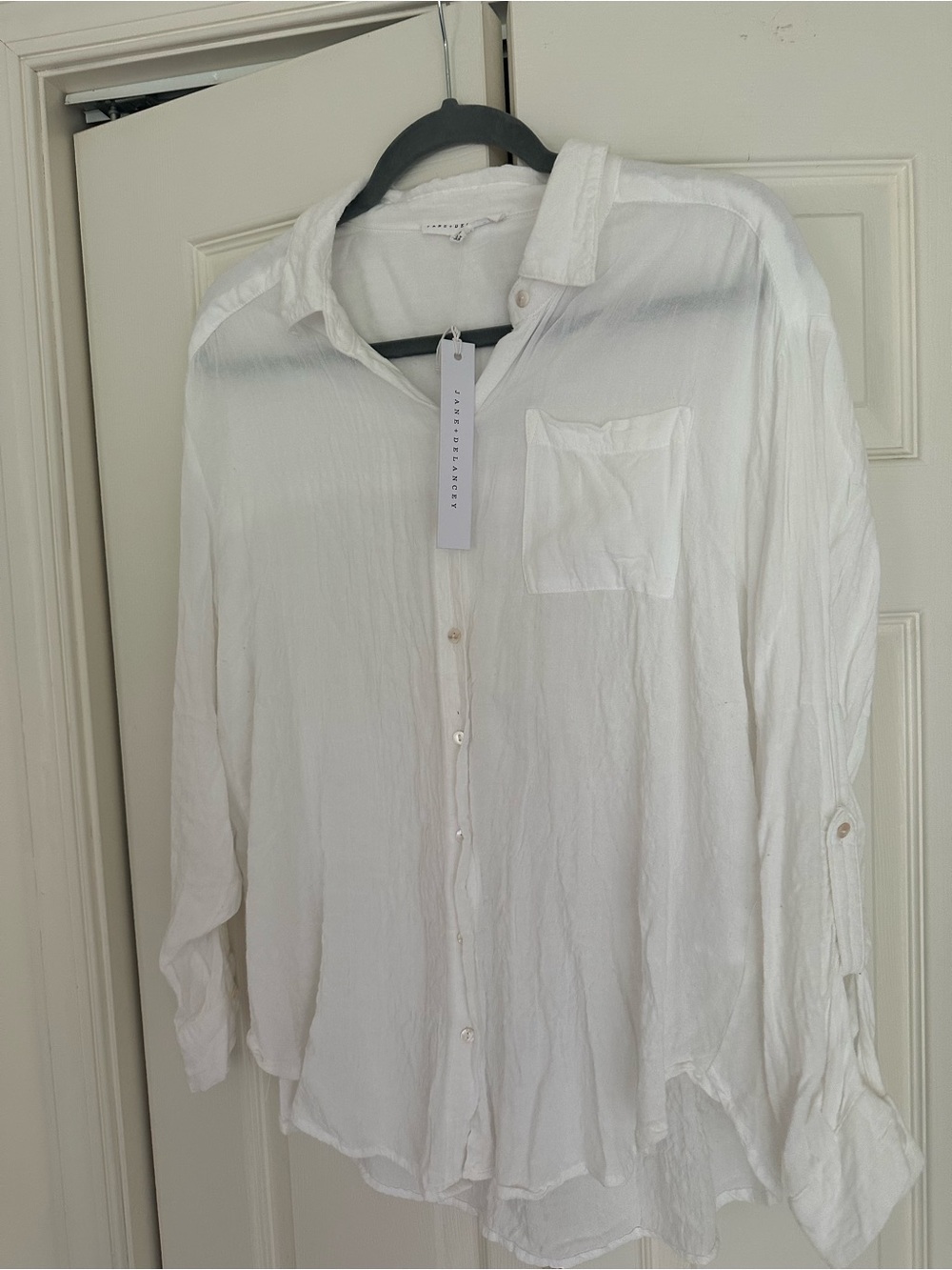 Jane and Delancey White Button-Down Shirt